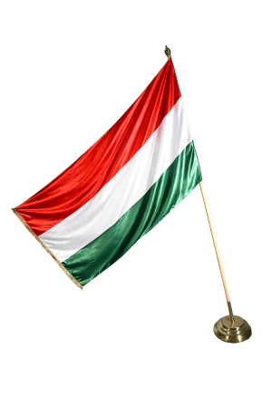 Hungarian flag with gold base
